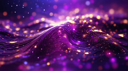 Canvas Print - close up of abstract purple and gold swirling texture