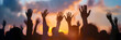 © john - a group of people waving Goodbyes