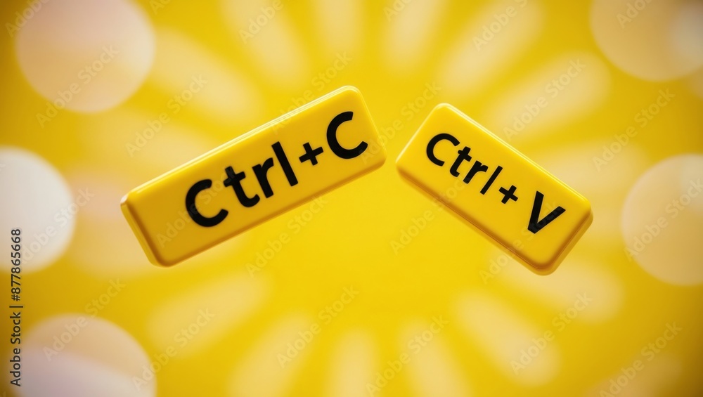 keyboard keys Ctrl C and Ctrl V, copy and paste the key shortcuts on ...
