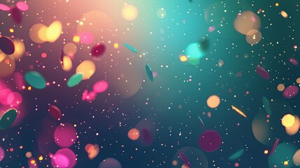 Sticker - A colorful background with many small circles and dots