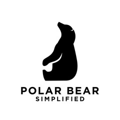 Wall Mural - Polar Bear logo icon design vector illustration