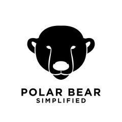 Wall Mural - Polar Bear logo icon design vector illustration