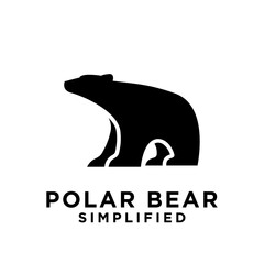 Wall Mural - Polar Bear logo icon design vector illustration