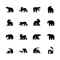 Wall Mural - Polar Bear logo icon design vector illustration