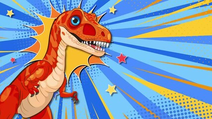 Sticker - Dinosaur Comic Animation