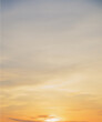© squallice - Sunset Sky, Beautiful nature in Early Morning with Orange, Yellow sunlight clouds fluffy, Golden Hour Sunrise summer Background
