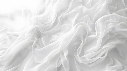 white waves exhibits a harmonious and tranquil flow,clean white wave patterns background,generative ai