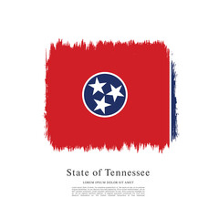 Wall Mural - Flag of the state of Tennessee. The United States of America