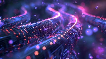 abstract background of fiber optic cables