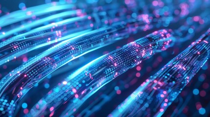 abstract background of fiber optic cables