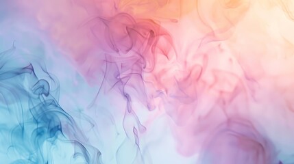 Wall Mural - An abstract background with a mix of soft, blurred shapes in pastel colors, creating a dreamy and ethereal effect