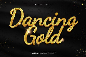 Wall Mural - Luxury Dancing Gold 3D Text Effect