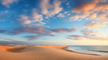 Sticker - Serene Sunset over Coastal Sand Dunes