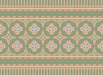 Ethnic style abstract Navajo geometric tribal vector seamless pattern background. tribal patterns, African tribal patterns, native American patterns. 