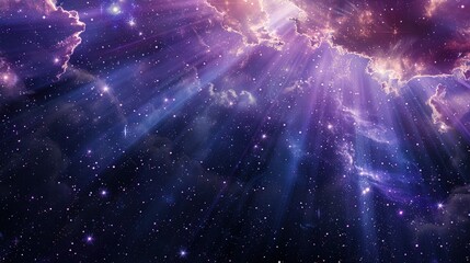 Wall Mural - abstract galaxy background with sun shine light beautiful purple clouds background 