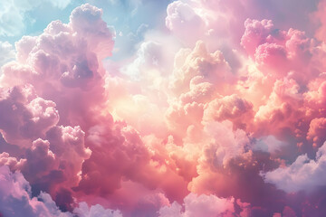 Wall Mural - Pink and Blue Cloud Abstract Background