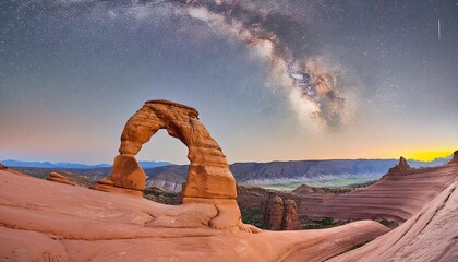 milky way galaxy from desert