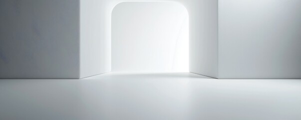 Wall Mural - Plain white simple interior architecture background Generative Ai