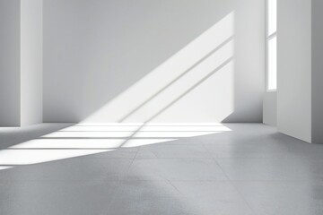 Wall Mural - Plain white simple interior architecture background Generative Ai