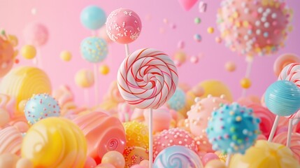 Sticker - Candy themed backdrop for your content