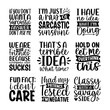 © vectoraty - Funny sarcasm sarcastic quotes lettering set sayings typography calligraphy logo sign shirt