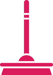 Poster - Flat Style Pink Wiper Icon or Symbol.