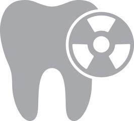 Poster - Biohazard with tooth sign or symbol.