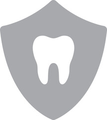 Wall Mural - Flat style dental protection icon.