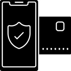 Poster - Success Mobile Payment Icon in Black and White Color.