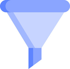 Poster - Filter or Funnel icon in Blue Color.