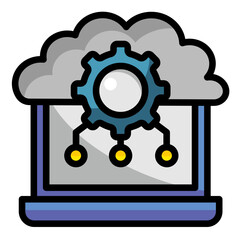 Wall Mural - Cloud Computing Icon