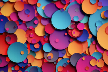 Colorful abstract circles pattern background
