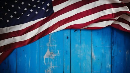 american flag on the wall