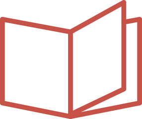 Poster - Line art illustration of Open Book icon.