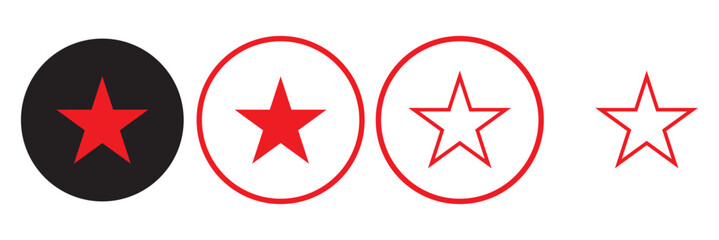 Wall Mural - Star Icon set. rating icon vector. favorite star icon
