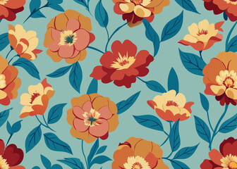 seamless floral pattern with flowers