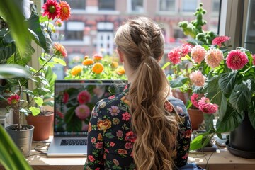 Wall Mural - working environment background office work professional photography
