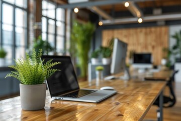Wall Mural - working environment background office work professional photography