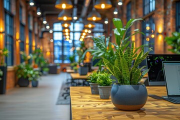 Wall Mural - working environment background office work professional photography