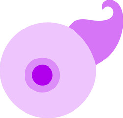 Sticker - Purple Jack O Lantern Icon in Flat Style.