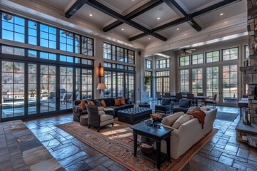 Wall Mural - Pure lighting with large window design inspiration ideas