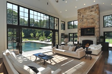 Wall Mural - Pure lighting with large window design inspiration ideas
