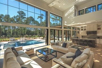 Wall Mural - Pure lighting with large window design inspiration ideas