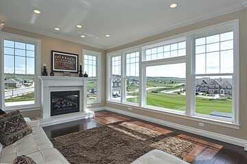 Wall Mural - Pure lighting with large window design inspiration ideas