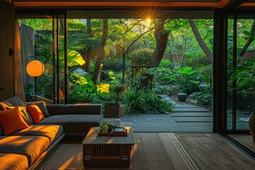 Wall Mural - Pure lighting with large window design inspiration ideas