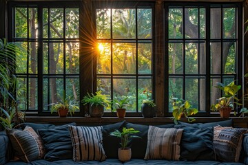 Wall Mural - Pure lighting with large window design inspiration ideas