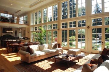Wall Mural - Pure lighting with large window design inspiration ideas