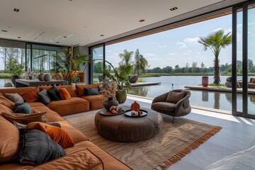 Wall Mural - Pure lighting with large window design inspiration ideas