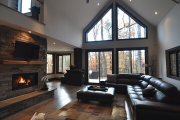 Wall Mural - Pure lighting with large window design inspiration ideas