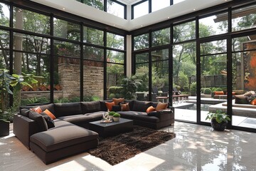 Wall Mural - Pure lighting with large window design inspiration ideas